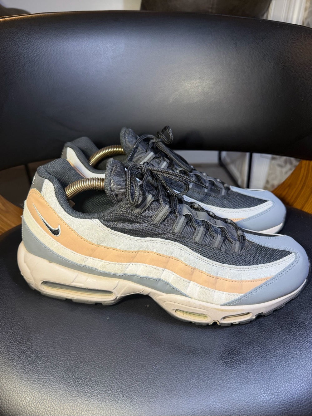 Nike Air Max 95 Smoke Grey Black Light Beige AM95 DC9412 002 Men's Shoe Size 14